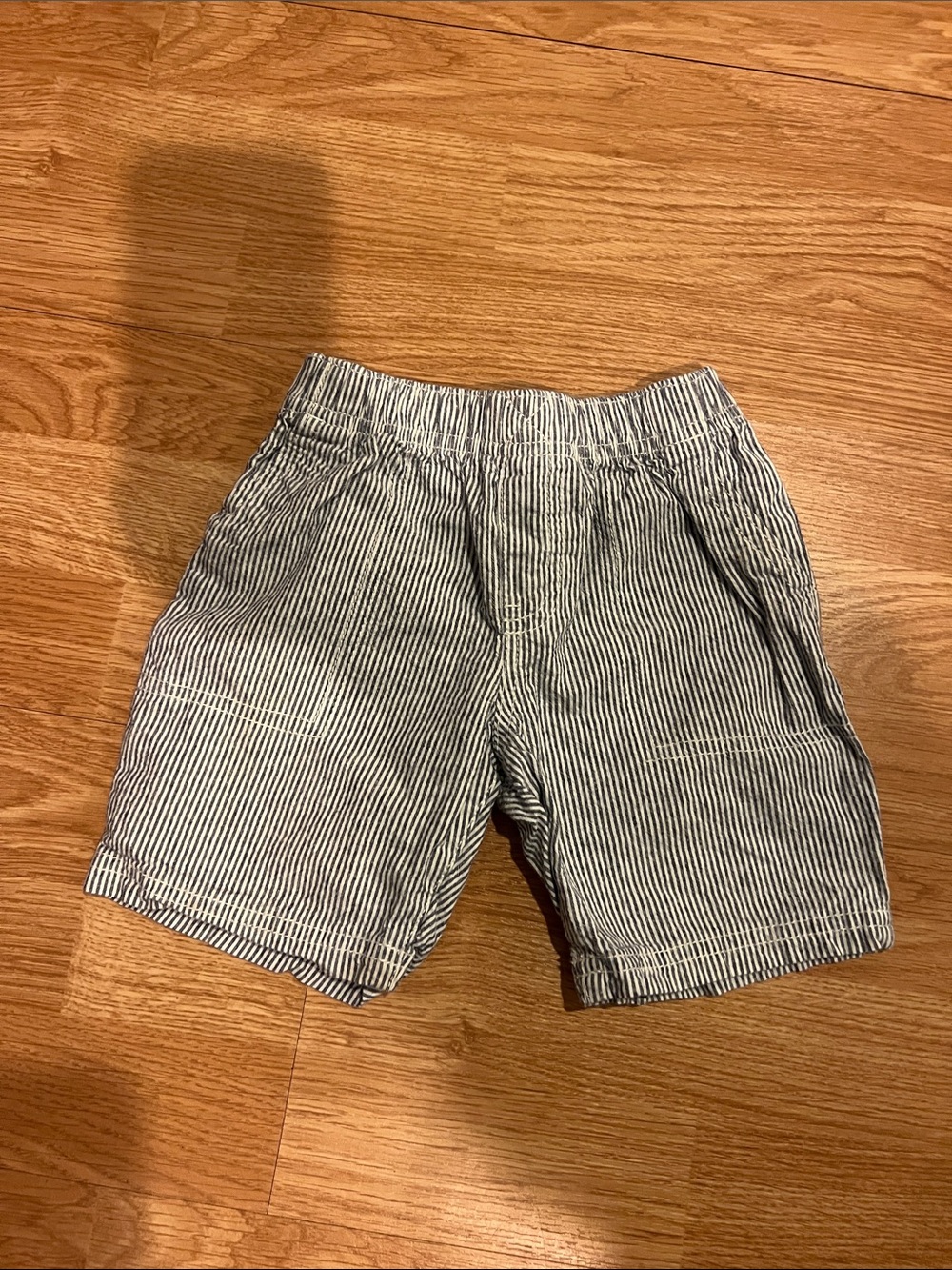 Carter's Blue and White Seersucker Stripe Shorts